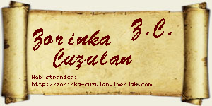 Zorinka Ćuzulan vizit kartica